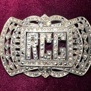 Vintage Art Deco Marcasite Brooch Pin Monogram Initials RCG or any combo